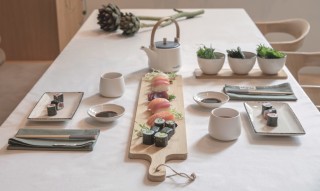 Vajilla de sushi para dos personalizada